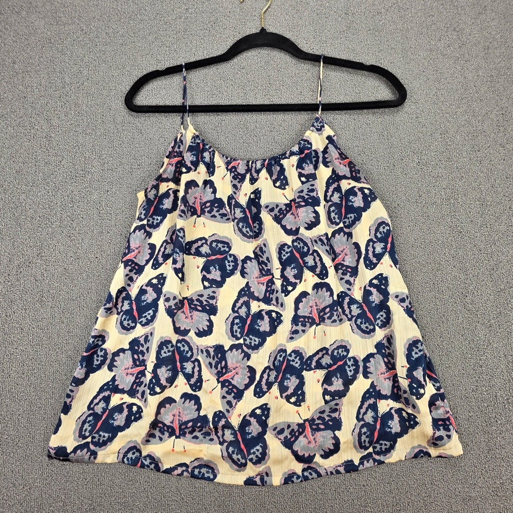 Tucker‎ for Target Butterfly Print Camisole Top Navy Pink Cream Small Sleeveless